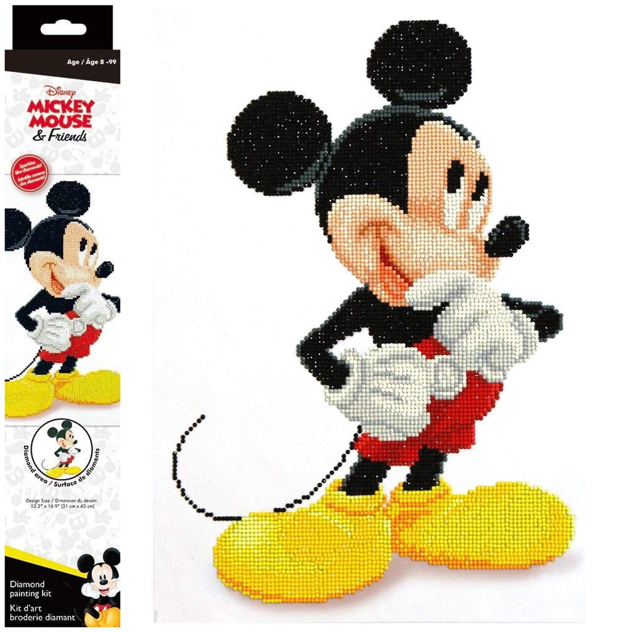 Diamond Dotz Disney Mickey Mouse Wonders Diamond Painting Kits for Adults - Diamond Art Kits a Relaxing Creative Craft Kit with Dotz Gems 22x28